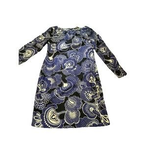 Banana Republic Dress Womens 6  Floral Silk  Long Sleeve Career Button Cuffs